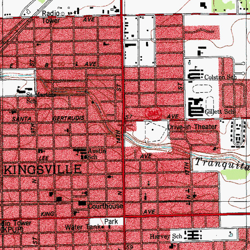 Topographic Map of Kleberg County Constable's Office Precinct 4, TX