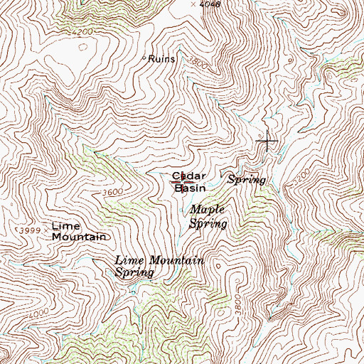 Topographic Map of Cedar Basin, AZ