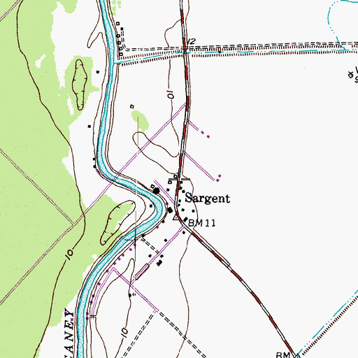 Topographic Map of Matagorda County Constable's Office Precinct 6, TX