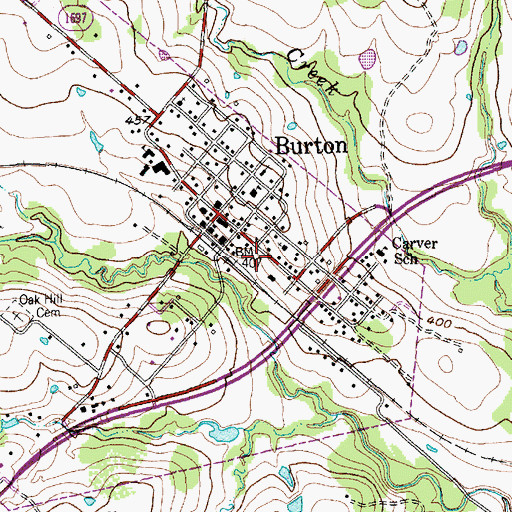 Topographic Map of Washington County Constable's Office Precinct 4, TX