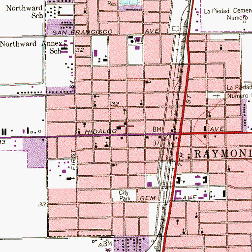 Topographic Map of Willacy County Constable's Office Precinct 3, TX