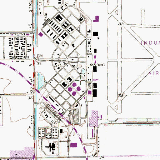 Topographic Map of Texas State Tech College Harlingen Police Department, TX
