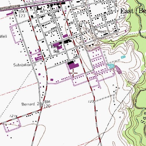 Topographic Map of Wharton County Constable's Office Precinct 2, TX