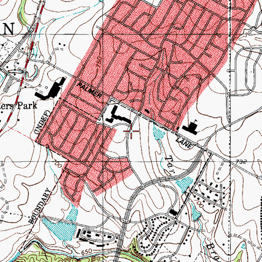 Topographic Map of Austin Police Department North Substation, TX