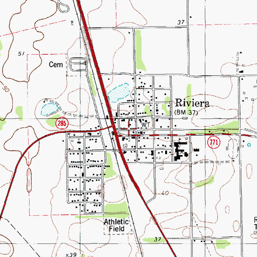Topographic Map of Kleberg County Constable's Office Precinct 3, TX