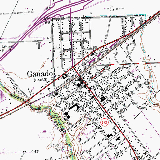 Topographic Map of Jackson County Constable's Office Precinct 2, TX