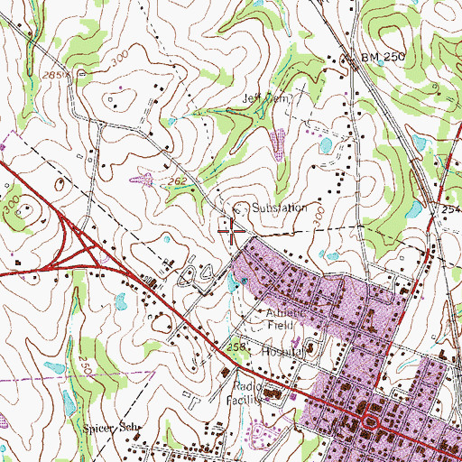 Topographic Map of Austin County Constable's Office Precinct 1, TX