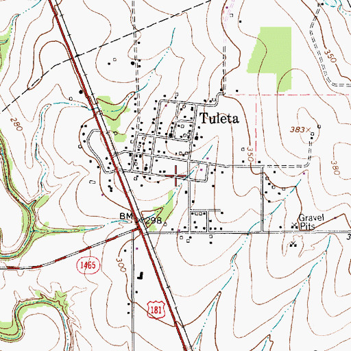 Topographic Map of Bee County Constable's Office Precinct 2, TX