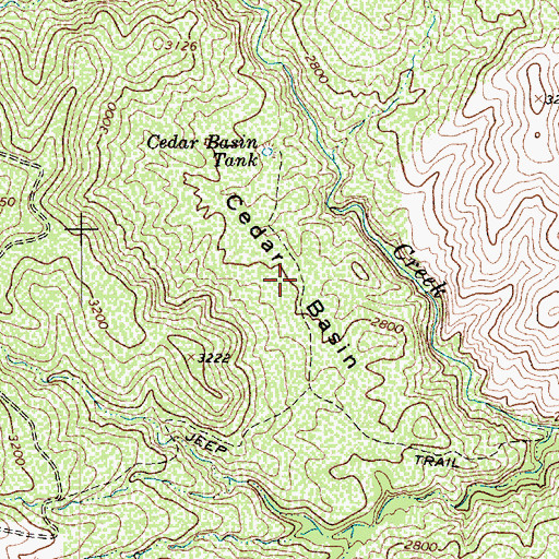 Topographic Map of Cedar Basin, AZ
