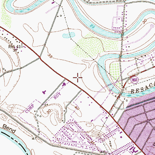 Topographic Map of Brownsville Police Department - Training Division, TX