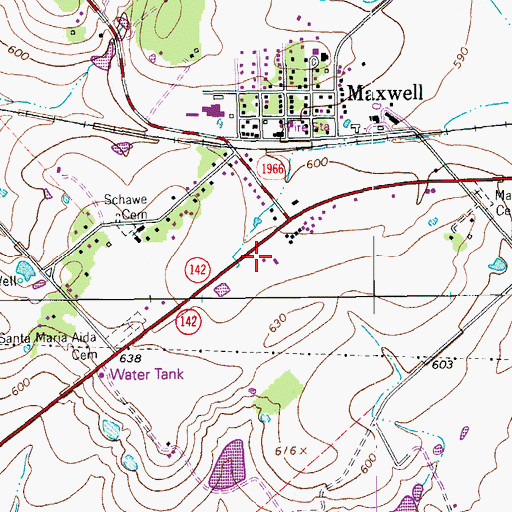 Topographic Map of Caldwell County Constable's Office Precinct 3, TX
