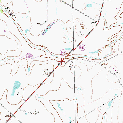 Topographic Map of Colorado County Constable's Office Precinct 3, TX