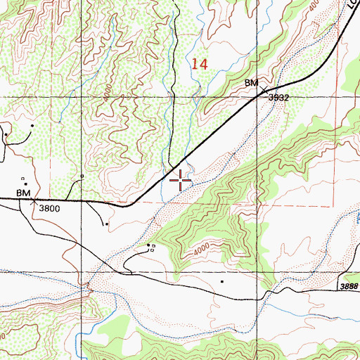 Topographic Map of Sulphur Spring Canyon, CA