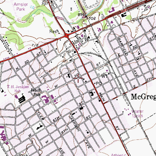 Topographic Map of McLennan County Constable's Office Precinct 5, TX