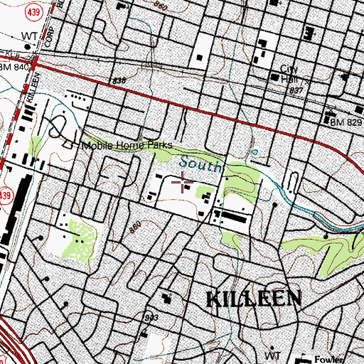 Topographic Map of Texas Highway Patrol Troopers Office, TX