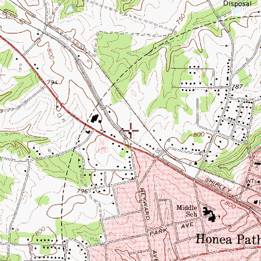 Topographic Map of Honea Path Rescue Squad, SC