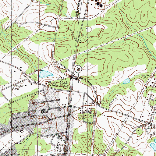 Topographic Map of Belton Emergency Medical Services, SC