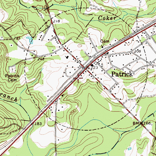 Topographic Map of Patrick Rescue Squad, SC