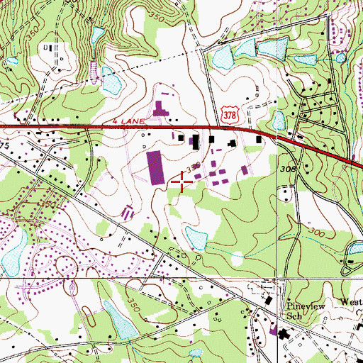 Topographic Map of Gold Cross Ambulance Service, SC
