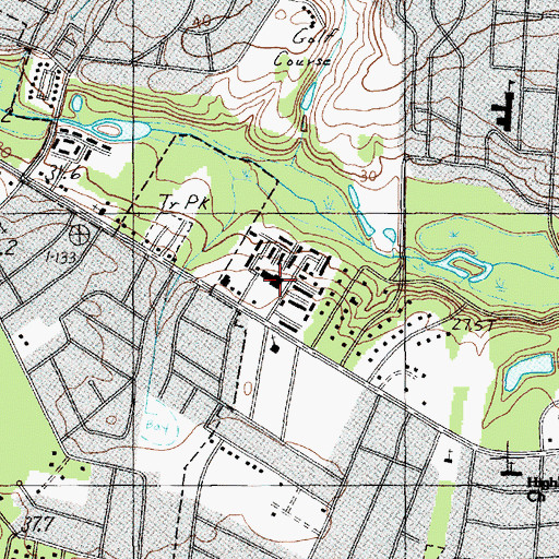Topographic Map of Carolina MedCare Ambulance, SC