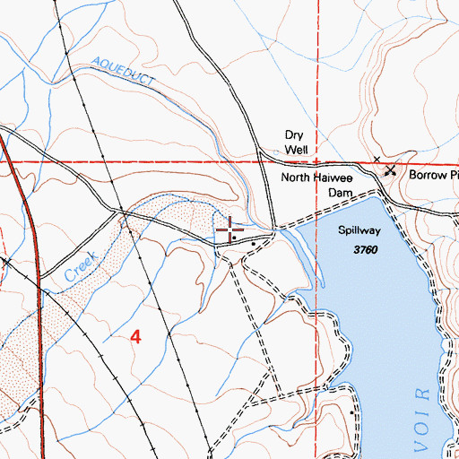 Topographic Map of Summit Creek, CA
