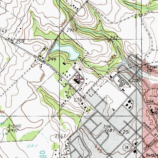 Topographic Map of Lee County Emergency Medical Services, SC