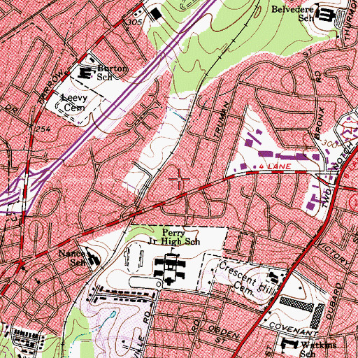 Topographic Map of Metro One Ambulance, SC