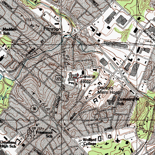 Topographic Map of Spartanburg Regional Healthcare System Transportation Ambulance Service, SC