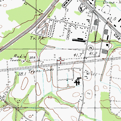 Topographic Map of Medstar Ambulance Services, SC