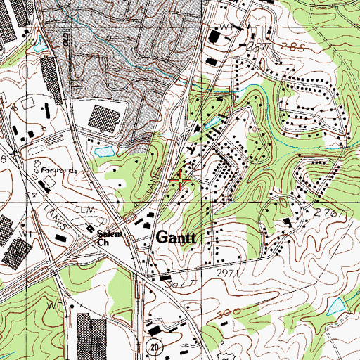 Topographic Map of Mobile Care Ambulance Service, SC
