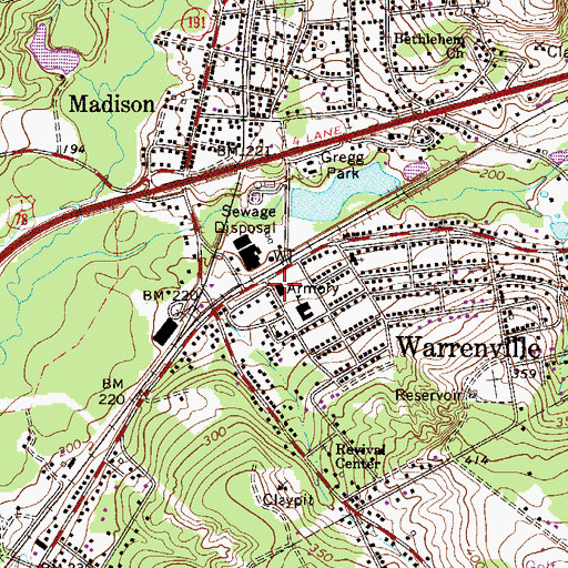 Topographic Map of Regional Ambulance Service, SC