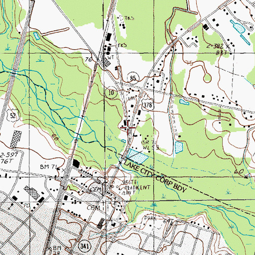 Topographic Map of First Choice Ambulance, SC