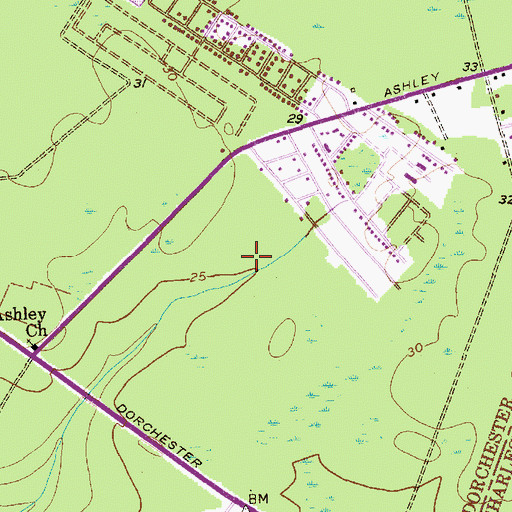 Topographic Map of Carolina MedCare Ambulance Low Country Region, SC