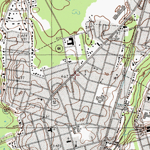 Topographic Map of Adams Life Link Ambulance, SC