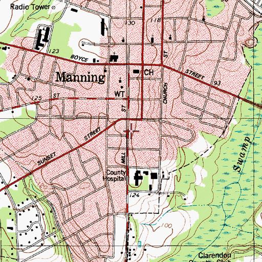 Topographic Map of Midlands MedTech, SC