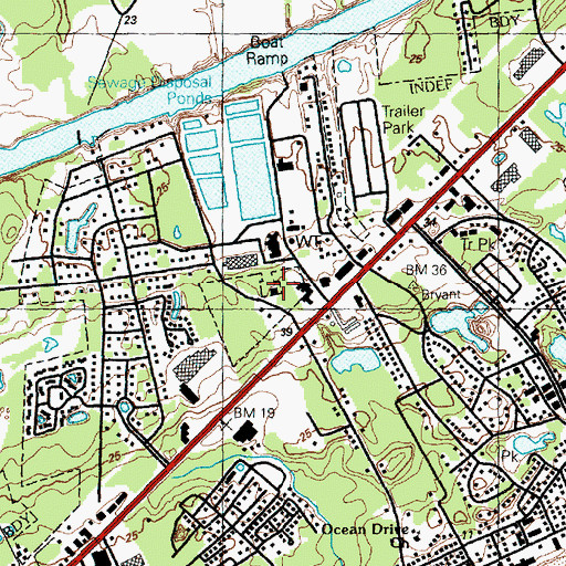 Topographic Map of North Myrtle Beach Rescue, SC