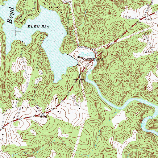 Topographic Map of Laurens County Emergency Medical Services Station 5, SC