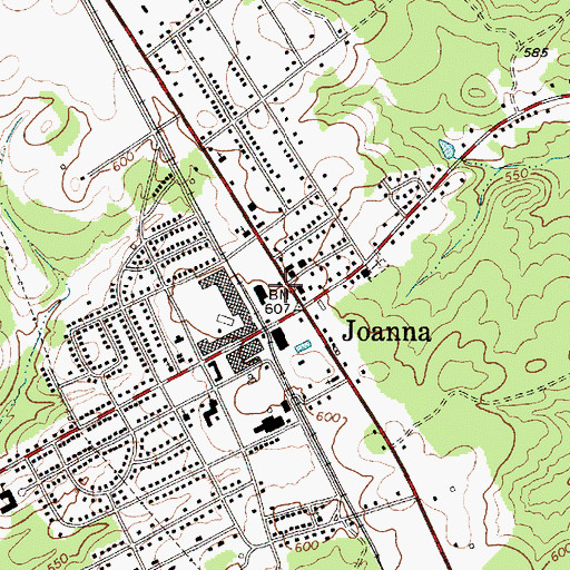 Topographic Map of Laurens County Emergency Medical Services Station 6, SC