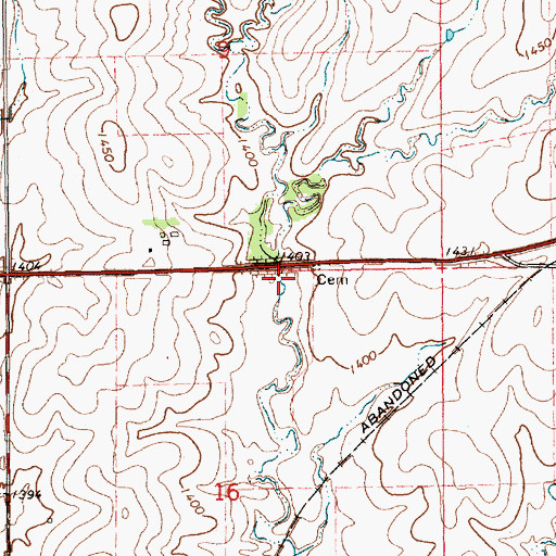 Topographic Map of Smith Grave, KS