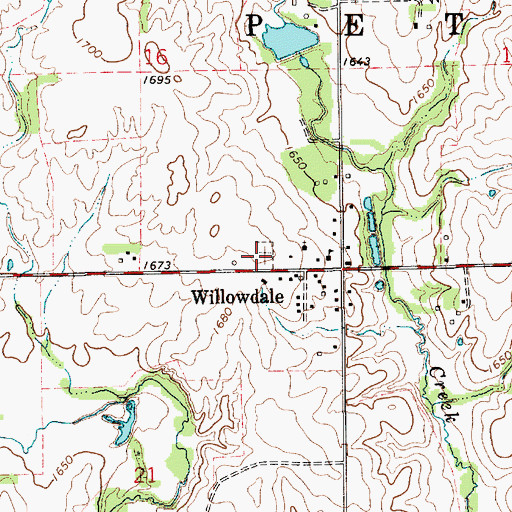 Topographic Map of Saint Peter Catholic Cemetery, KS