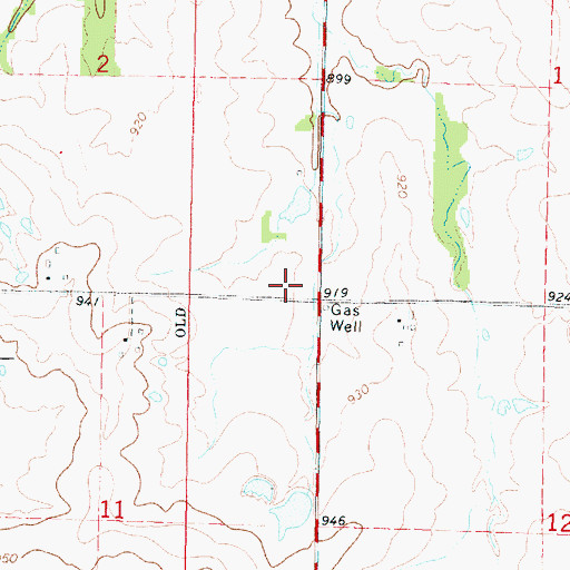Topographic Map of Olive School Cemetery, KS