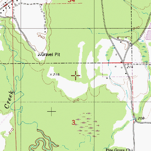 Topographic Map of Bibb Correctional Facility, AL