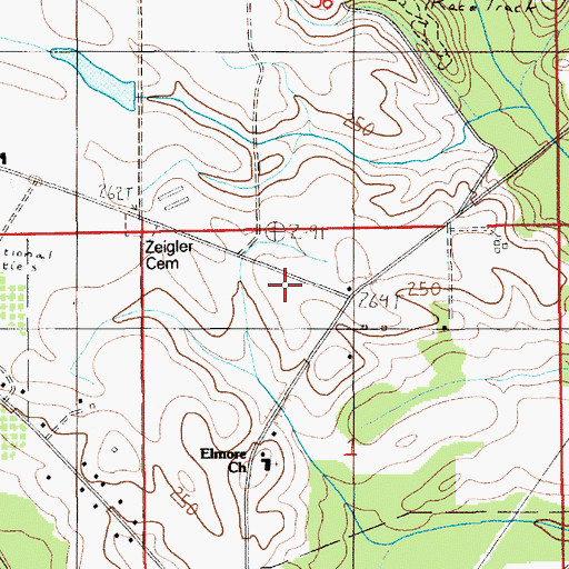 Topographic Map of Elmore Correctional Facility, AL