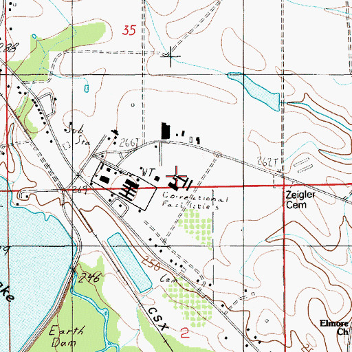 Topographic Map of Staton Correctional Facility, AL