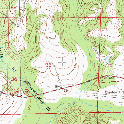 Topographic Map of Ventress Correctional Facility, AL