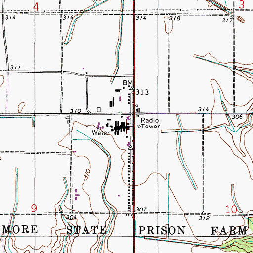 Topographic Map of G K Fountain Correctional Facility, AL