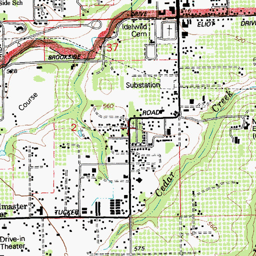 Topographic Map of Hood River County Cemetery, OR