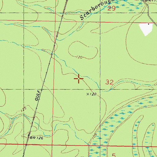 Topographic Map of B B Rayburn Correctional Center, LA