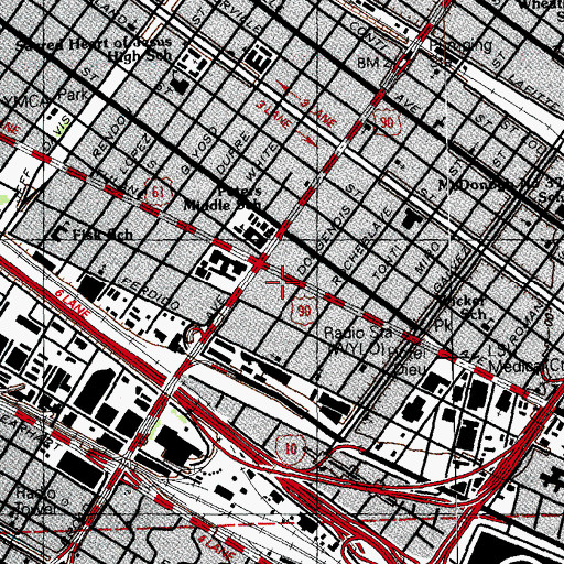 Topographic Map of Orleans Parish Conchetta Jail, LA