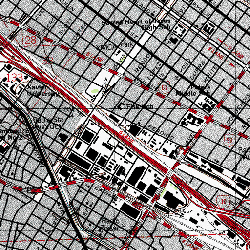 Topographic Map of Orleans Parish Temple Phase V Jail, LA